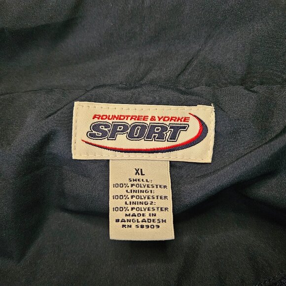 Vintage Roundtree & Yorke Sport Windbreaker Jacket Blue White Full Zip Sz XL - Picture 8 of 10